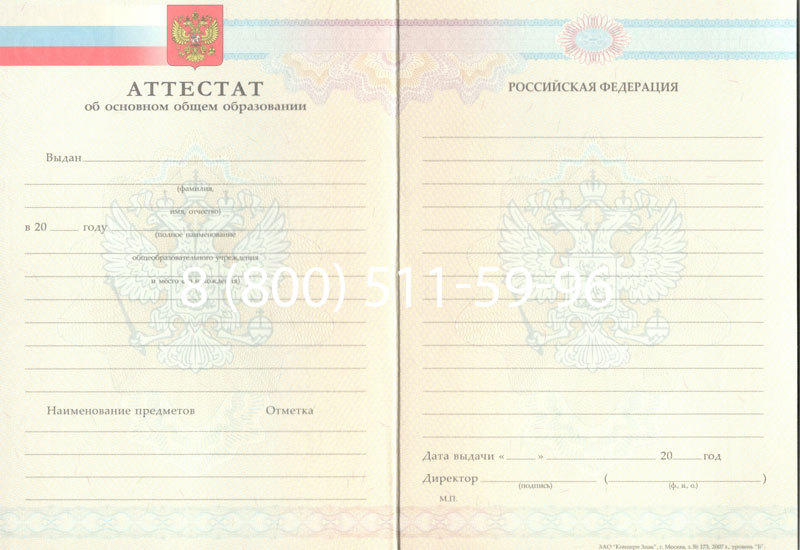Купить Аттестат за 9 класс 2007-2010 годов в Томске Купить Аттестат за 9 класс 2007-2010 годов в Томске